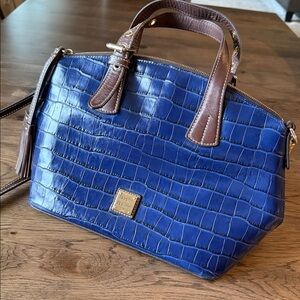 Dooney & Bourke Women's Blue and Brown Large Purse